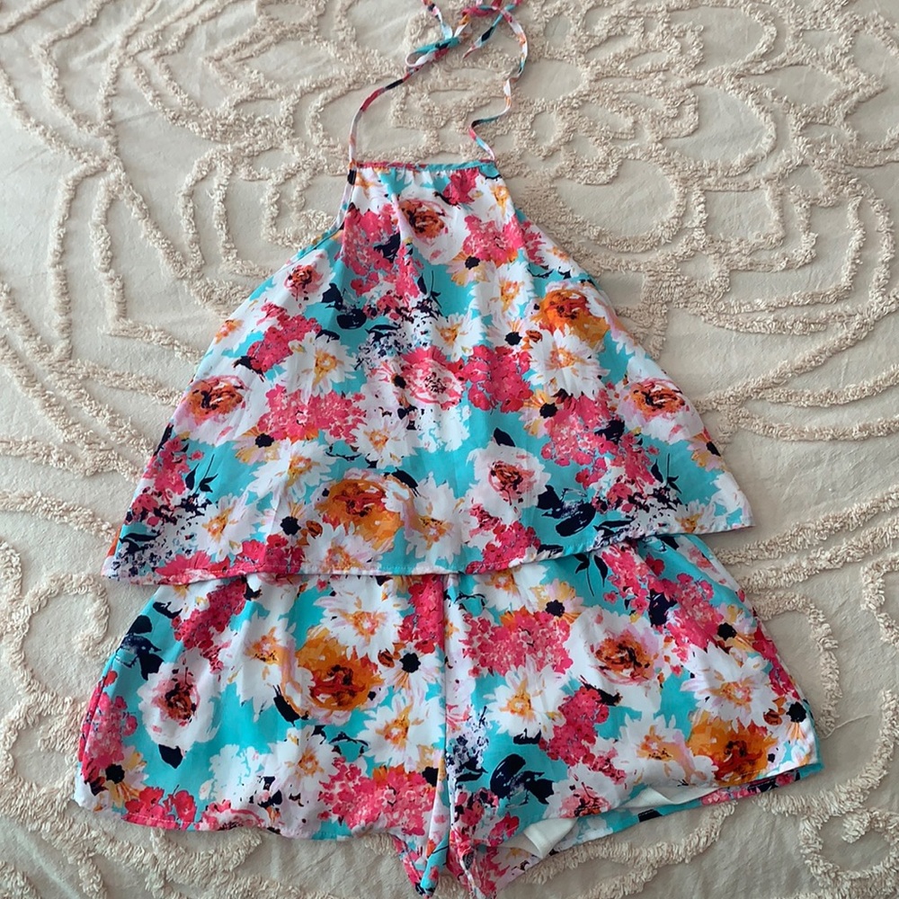 Floral Halter Top Romper from Boutique